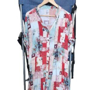 Short sleeve linen dress